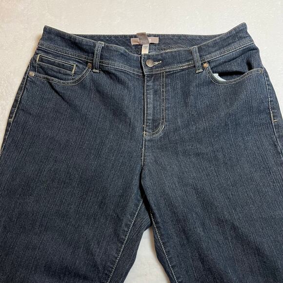 Chico's Mid Rise Crop Jeans Size 10/M/1.5 Stretch Casual Summer Minimalist - Picture 3 of 9